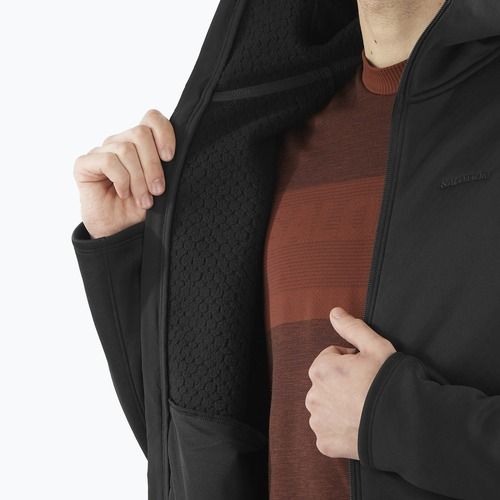 Herren Salomon Essential Midwarm Hd tiefschwarzes Trekking-Sweatshirt