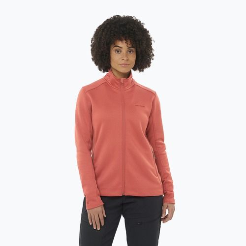 Herren Salomon Essential Midwarm Fz tandoori spice trekking sweatshirt