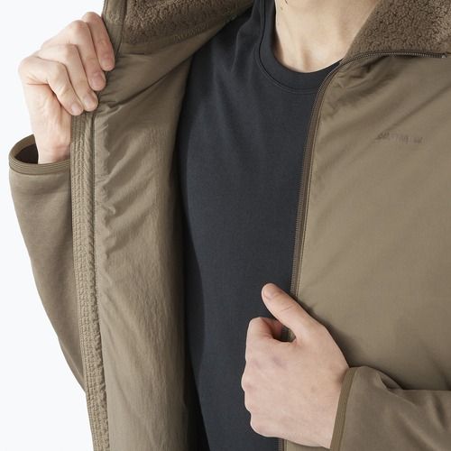 Salomon Outline Hyb Warm Hd Shitake Herren-Trekking-Sweatshirt