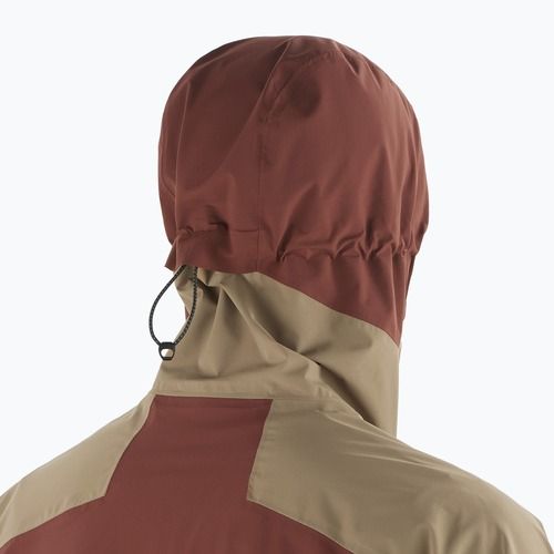 Herren Salomon Outerpath Pro Rum Rosine/Shitake Regenjacke