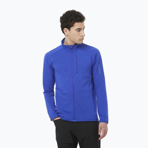Herren Salomon Essential Lightwarm FZ surf the web trekking Sweatshirt