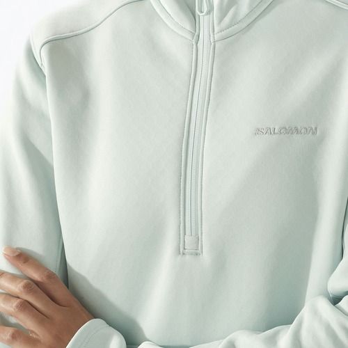 Damen-Trekkingjacke Salomon Essential Midwarm HZ misty blue