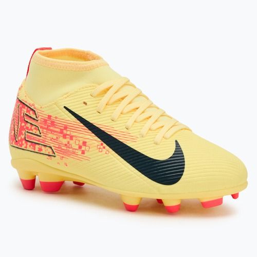 Fußballschuhe Kinder Nike Superfly 10 Club Kylian Mbappe FG/MG light laser orange/armory navy