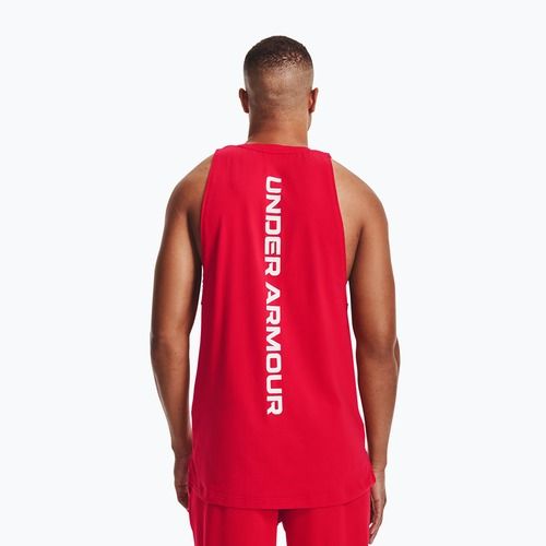 Basketball Shirt Herren Under Armour Baseline Cotton Tank red/white/white