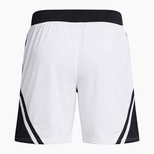 Herren Basketball-Shorts Under Armour Curry Mesh Short 4 weiß/schwarz/weiß