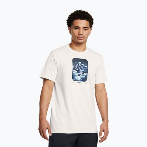 Herren Under Armour Curry Hvyweight T-shirt Trend weißer Ton/schwarz