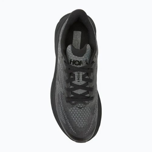 HOKA Clifton 9 schwarz/carbon schwarz Kinder Laufschuhe