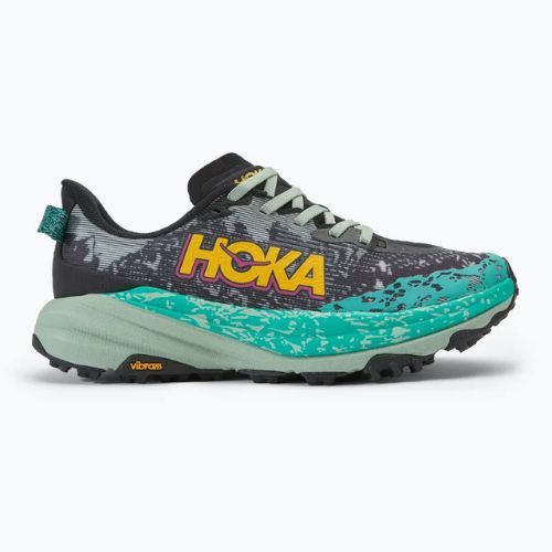 Damen Laufschuhe HOKA Speedgoat 6 schwarz/aloe vera