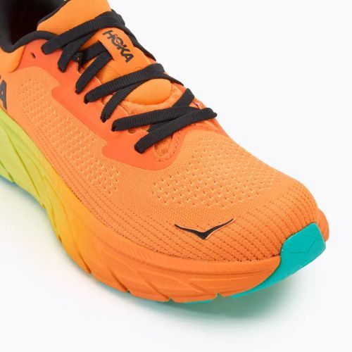 Damen Laufschuhe HOKA Arahi 7 electric tangerine/schwarz