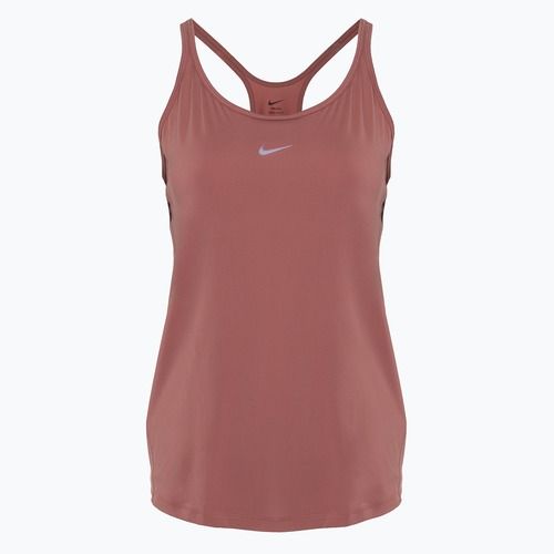 Damen Trainings-Tank-Top Nike One Classic Dri-Fit Strappy Canyon rosa/schwarz