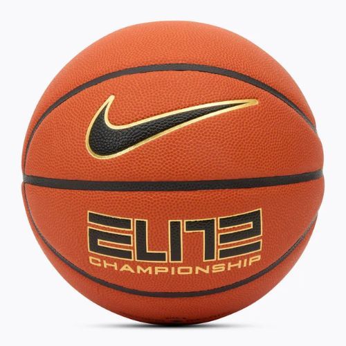 Basketball Nike Elite Championship 8P 2.0 Deflated amber court/black/metallic gold/black Größe 6