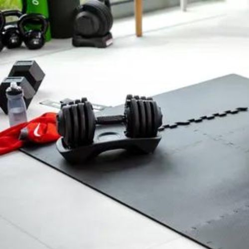 XTREXO Schutzmatte Puzzle 6 Teile schwarz