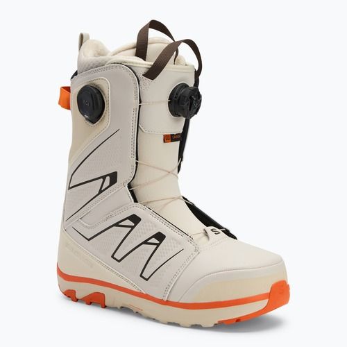 Snowboardschuhe Herren Salomon Launch Boa SJ Boa rainy day/birch/vibrant orange