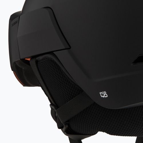 Skihelm Salomon Osmo black/flash tonic orange
