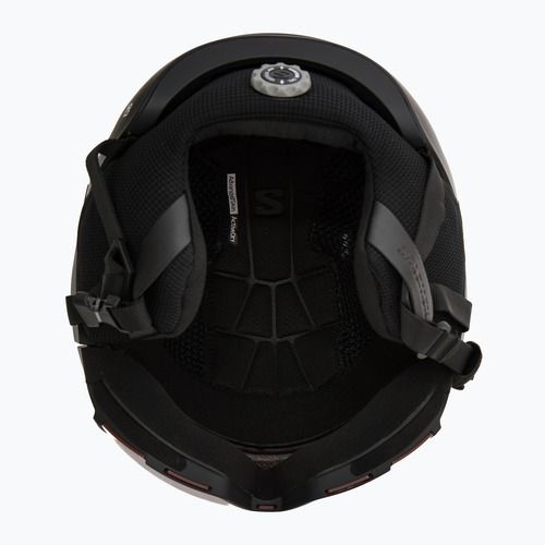 Skihelm Salomon Osmo black/flash tonic orange