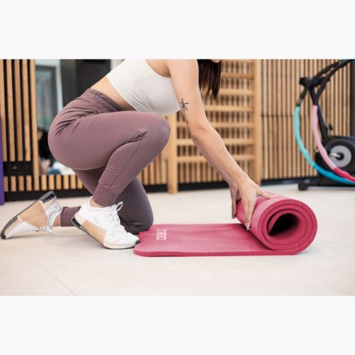Trainingsmatte XTREXO NBR 15 mm mit Gurt Rosa