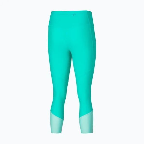 Leggings Damen Mizuno Impulse Core 3/4 blue turquoise