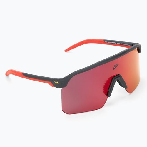 Sonnenbrille Nike Expedition Shield matte dark smoke grey/ red mirror