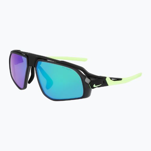 Sonnenbrille Nike Flyfree M matte black/ green mirror/ road tint