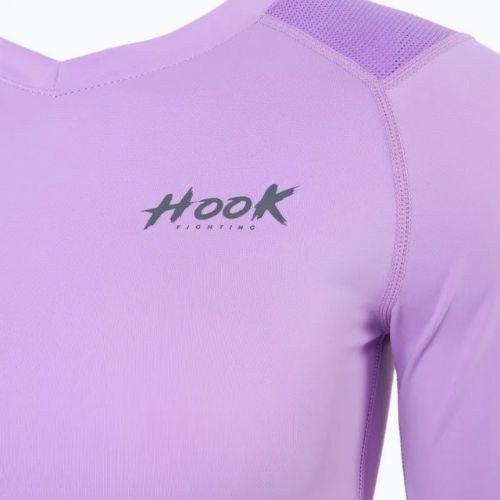 Damen-Langarm Rashguard HOOK FIGHTING Base lila