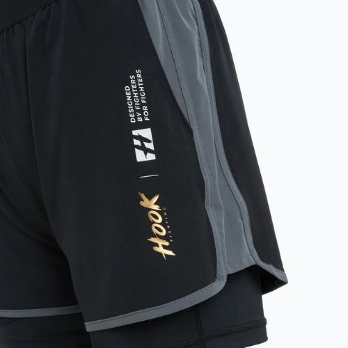 Damen-Trainingsshorts HOOK FIGHTING Base schwarz