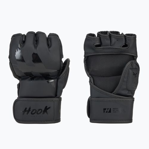 MMA-Handschuhe HOOK FIGHTING Ready To Fight schwarz