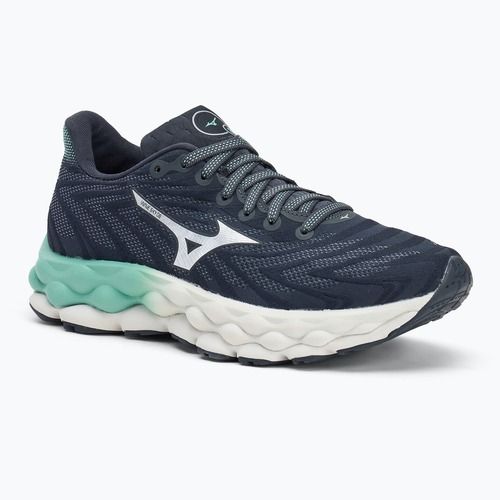 Laufschuhe Damen Mizuno Wave Sky 8 india ink/neo silver/dusty jade green
