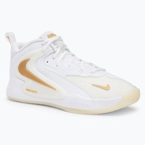 Nike React Hyperset 2 Volleyballschuhe weiß/weiß/metallisches Gold