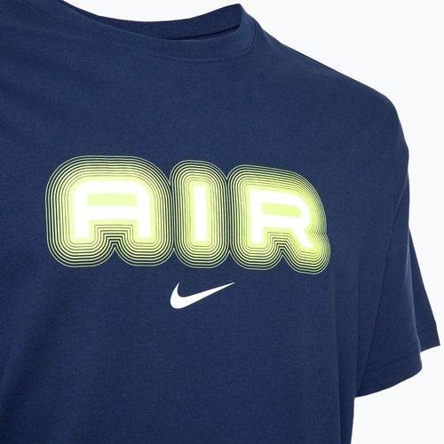 Shirt Herren Nike Air Graphic midnight navy/volt