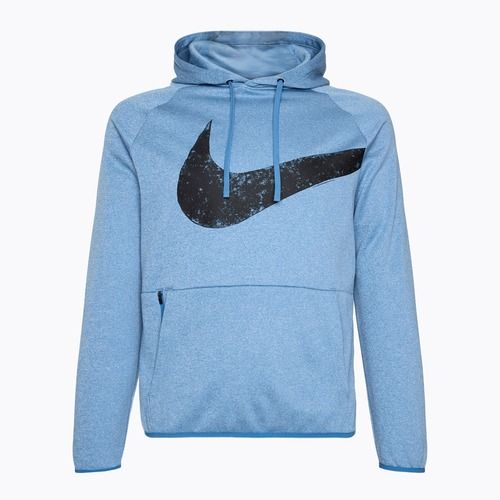 Sweatshirt Hoodie Herren Nike Therma-FIT Fitness aegean storm/black