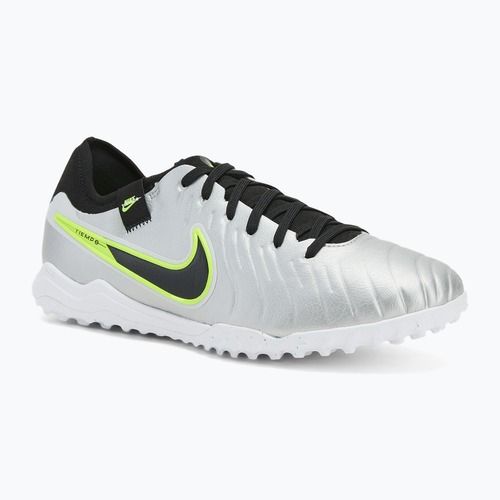Fußballschuhe Herren Nike Tiempo Legend 10 Pro TF metallic silver/volt/black