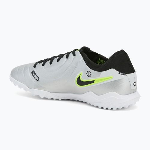 Fußballschuhe Herren Nike Tiempo Legend 10 Pro TF metallic silver/volt/black