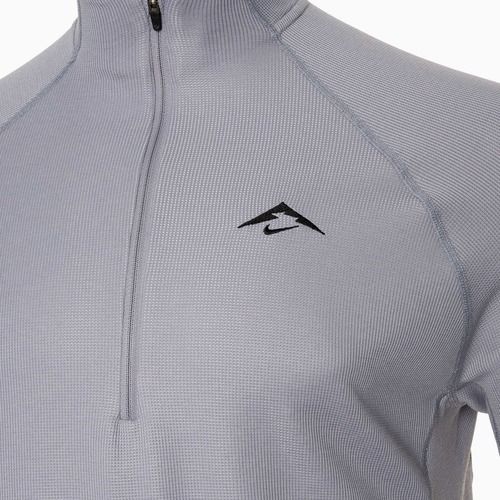 Lauf Sweatshirt Hoodie Herren Nike Trail Dri-Fit 1/2 Zip cement grey/black