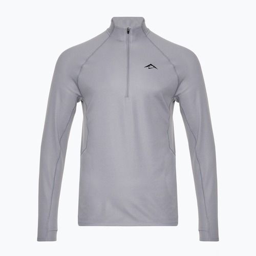 Lauf Sweatshirt Hoodie Herren Nike Trail Dri-Fit 1/2 Zip cement grey/black
