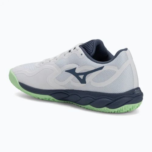 Tennisschuhe Herren Mizuno Wave Enforce Court CC white/ vintage indigo/ neo mint