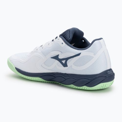 Tennisschuhe Herren Mizuno Wave Enforce Court AC white/ vintage indigo/ neo mint