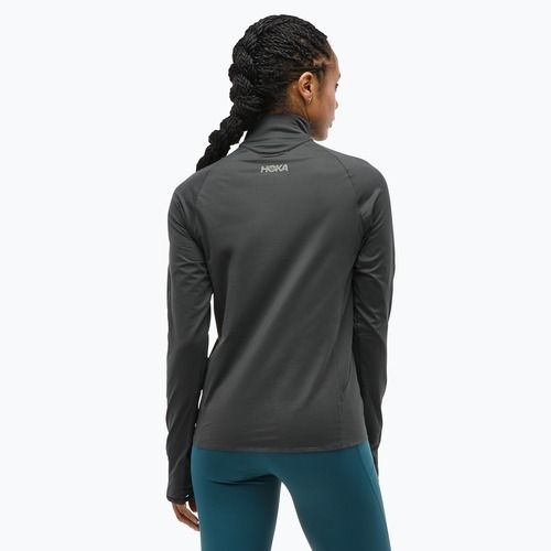 Lauf Hoodie Sweatshirt Damen HOKA GlideTech Quarter Zip black