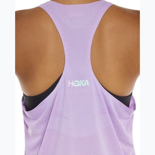 Laufshirt Damen HOKA Race Day Singlet aster flower
