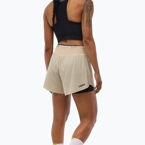 Laufshorts Damen HOKA Skyglide oatmeal
