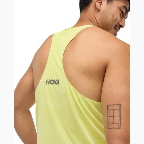 Laufshirt Herren HOKA Race Singlet hoka citrus