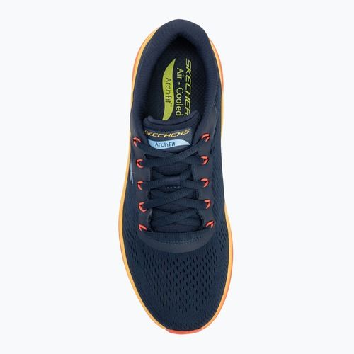 Herrenschuhe SKECHERS Arch Fit 2.0 navy leather/multi trim