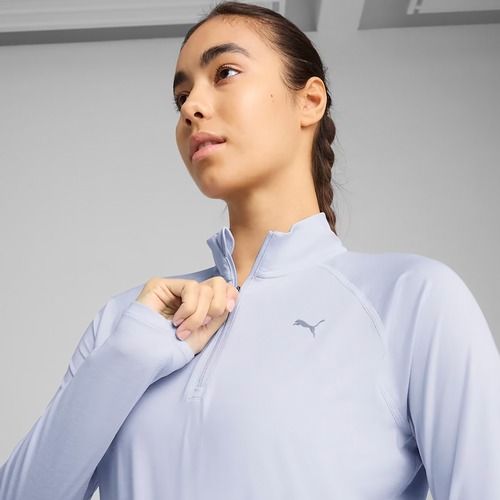 Lauf Hoodie Sweatshirt Damen PUMA Run Velocity Cloudspun 1/4 Zip cool weather/heather