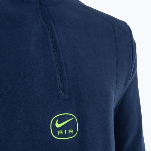 Herren Nike Swoosh Air Polar Fleece Half Zip Top midnight navy/ volt