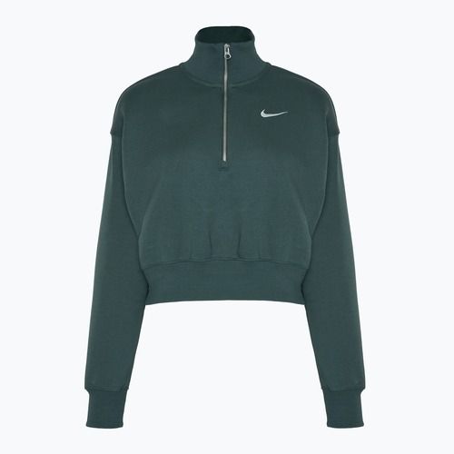 Damen Nike Sportswear Phoenix Fleece 1/2 Zip Cropped Vintage grün / Segel Sweatshirt