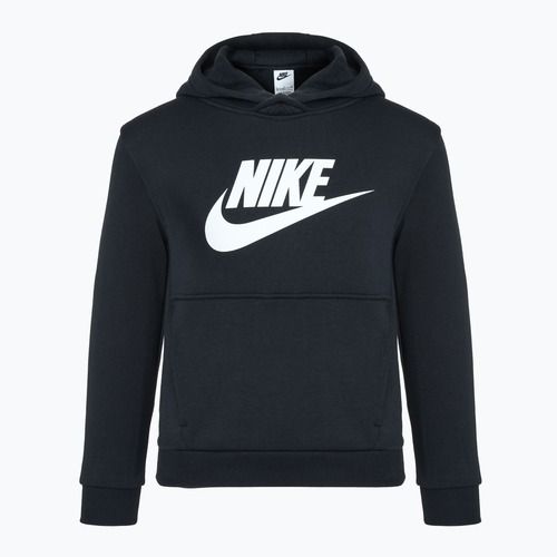 Kinder Nike Club Fleece Hoodie schwarz/weiss
