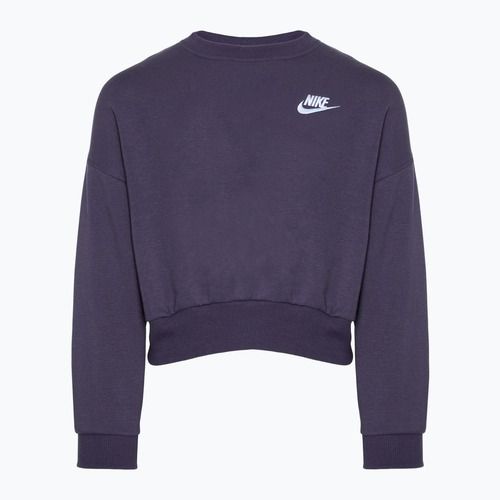Hoodie Sweatshirt Kinder Nike Sportswear Club Fleece dark raisin / white