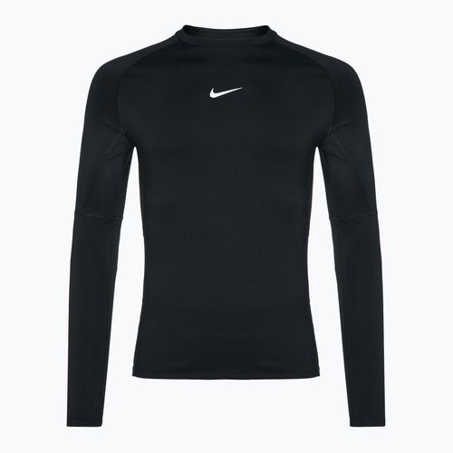 Herren Trainings-Langarmshirt Nike Pro Warm LS schwarz/weiß