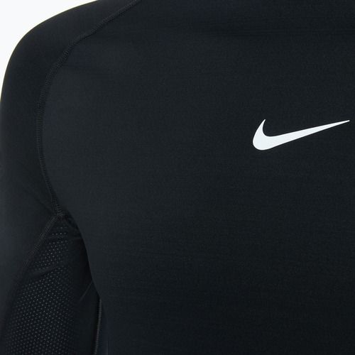 Herren Trainings-Langarmshirt Nike Pro Warm LS schwarz/weiß