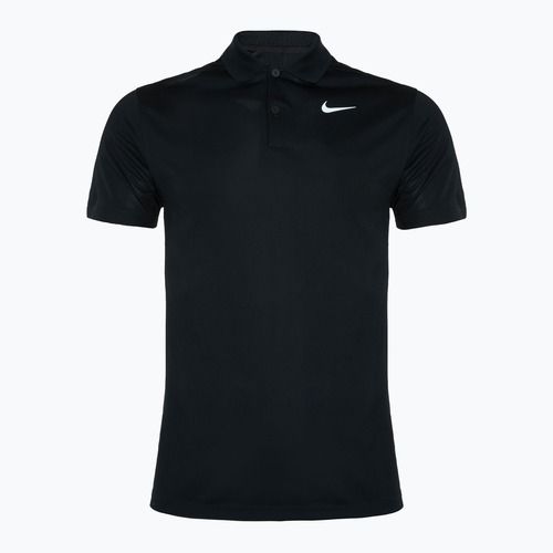 Herren Nike Court Dri-Fit Tennis-T-Shirt schwarz/weiß
