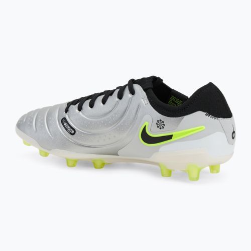Nike Legend 10 Pro Ag-Pro Herren Fußballschuhe Metallic Silber/Volt/Schwarz